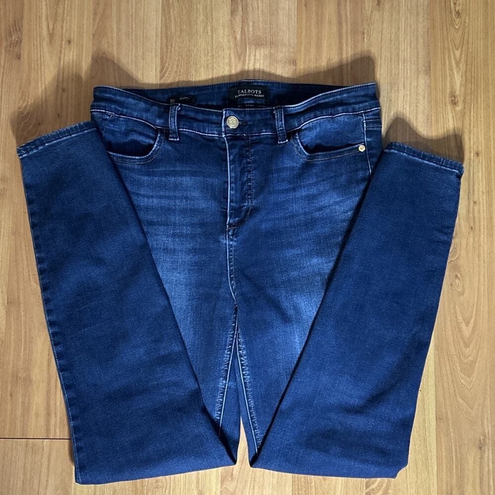 Talbots Flawless Women’s Blue Jeans Size 10 High Rise Jegging Ankle